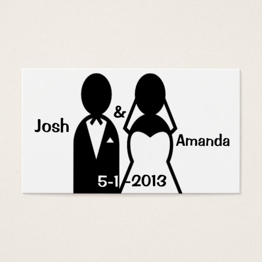 Icon Wedding Couple Danke-Card (Vorderseite)