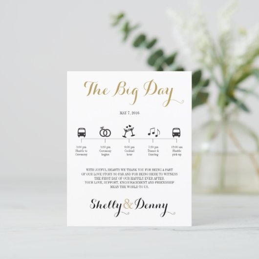 Icon Wedding Itinerary (Stehend Vorderseite)