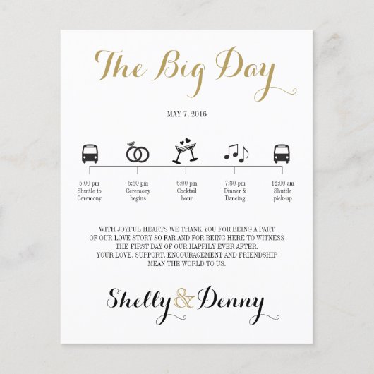 Icon Wedding Itinerary (Vorderseite)