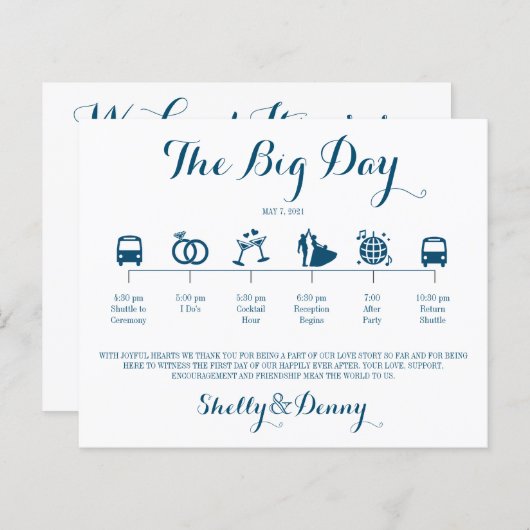 Icon Wedding Itinerary (Vorne/Hinten)