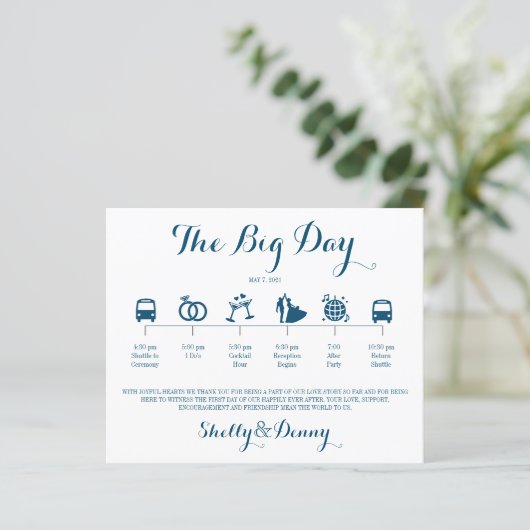 Icon Wedding Itinerary (Stehend Vorderseite)