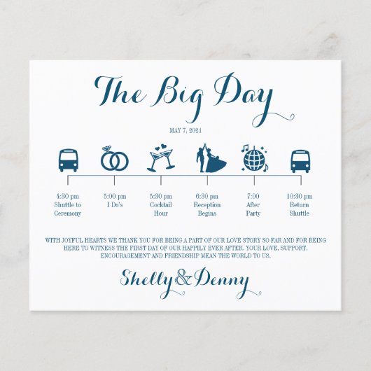 Icon Wedding Itinerary (Vorderseite)