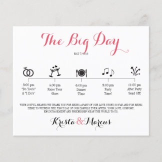 Icon Wedding Itinerary - Hochzeit in Urlaubsort