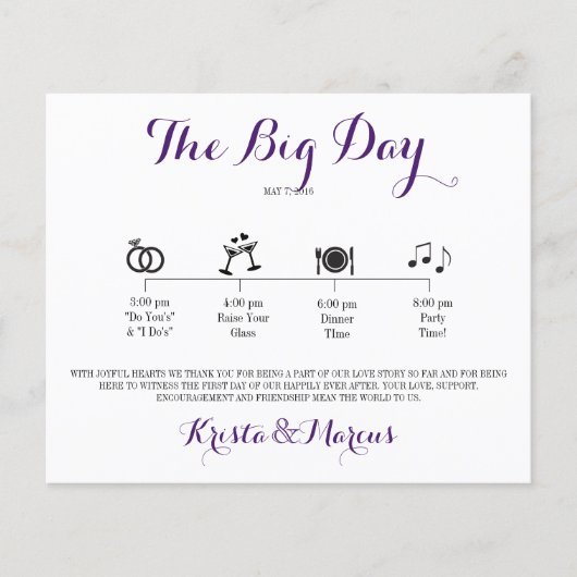 Icon Wedding Itinerary - Hochzeit in Urlaubsort (Vorderseite)