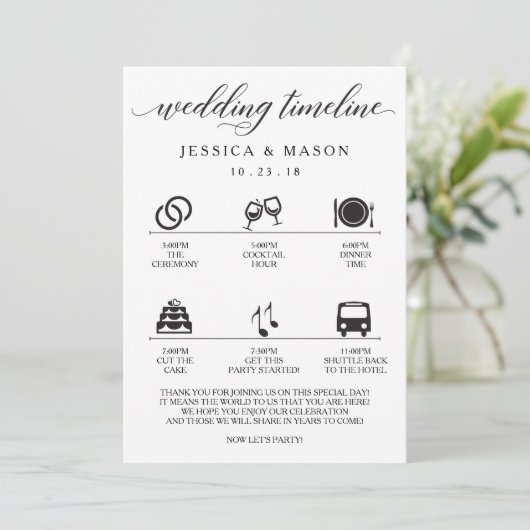 Icon Wedding Itinerary und Begrüßung (Stehend Vorderseite)