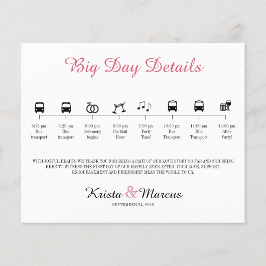 Icon Wedding Timeline Programm (Vorderseite)