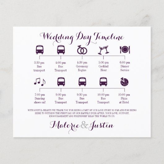 Icon Wedding Timeline Programm (Vorderseite)
