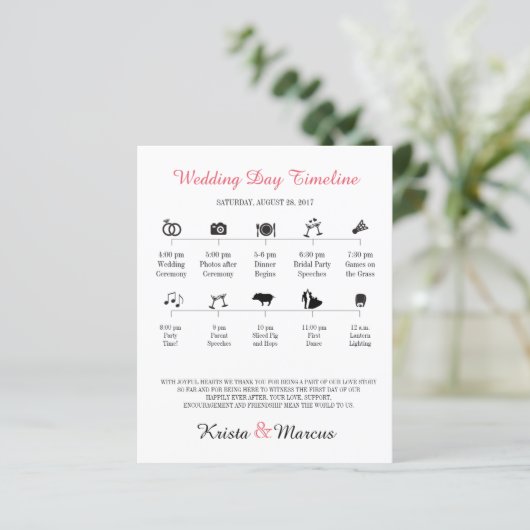 Icon Wedding Timeline Programm (Stehend Vorderseite)