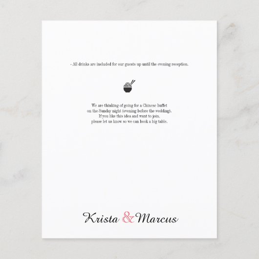 Icon Wedding Timeline Programm (Rückseite)