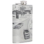 Iconic 60er Mitte Jahrhundert Moderne Flasche Flachmann (Rechts)