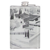 Iconic 60er Mitte Jahrhundert Moderne Flasche Flachmann (Rückseite)