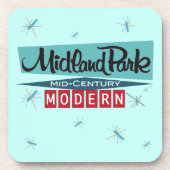 Iconic 60er Mitte Jahrhundert Moderner Untersetzer (Vorderseite)
