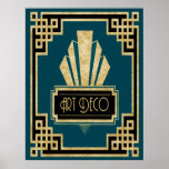 Iconic Art Deco - Aquamarin Schwarz und Gold Poster<br><div class="desc">Wenn Sie sich für den Download entscheiden, macht Ihr Walgreen Store Platinenplakate aus Ihrem Download in verschiedene Größen und in verschiedenen Texturen zu einem sehr guten Preis. Manchmal mit einem Rabatt. Ein Tipp von meinem US-Freund. Für Großbritannien siehe "Digital Printing" online. Ich habe genau dieses Art Deco Poster in aquamarin,...</div>