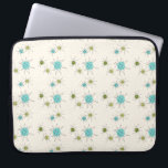 Iconic Atomic Sternexplosion Laptop Sleeve<br><div class="desc">Dieses Ikonische Atomic Sternexplosion Laptop Sleeve Muster verfügt über eine ikonische atomare Sternexplosion. Das ist richtig! Die alte Schule, der cremefarbene Hintergrund mit goldenen Fesseln ist der perfekte Hintergrund für die lebendigen türkisfarbenen, sanften Sellerie und die kitschigen Birnen grünen Kreise. Die Farbflecken sind sporadisch in verschiedenen Größen platziert, mit überlegenen...</div>