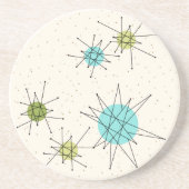 Iconic Atomic Sternexplosionen Sandstone Untersetz Sandstein Untersetzer (Vorne)