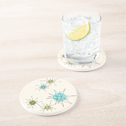 Iconic Atomic Sternexplosionen Sandstone Untersetz Sandstein Untersetzer (Seite)