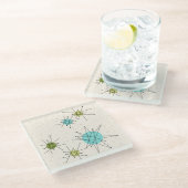 Iconic AtomSternexplosion-Glas-Untersetzer Glasuntersetzer (Schrägansicht)