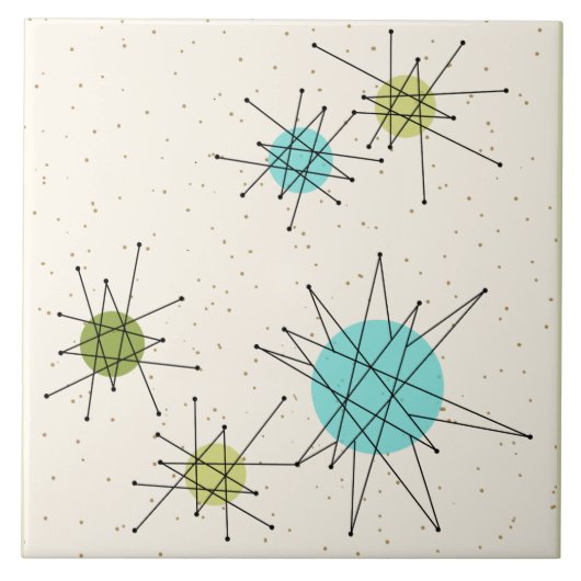 Iconic AtomSternexplosion-große Keramik-Fliese Fliese (Vorderseite)