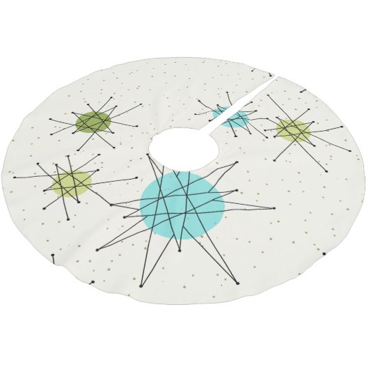 Iconic AtomSternexplosion-Weihnachtsbaum-Rock Polyester Weihnachtsbaumdecke (Schrägansicht)