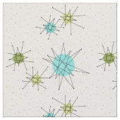 Iconic AtomSternexplosionen kämmten Baumwollgewebe Stoff (Nahaufnahme)