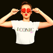 Iconic Babe Floral Text T-Shirt