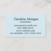 Iconic Beach Scene Travel Agent Consultant Visitenkarte (Rückseite)