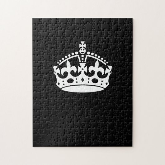 Iconic Behielt Calm Crown auf Black Puzzle (Vertikal)