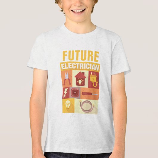 Iconic beruflich Electrical Tri-Blend Shirt (Vorderseite)