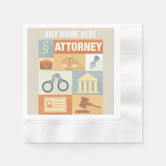 Iconic, beruflicher Anwalt Serviette (Vorderseite)