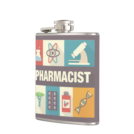 Iconic, beruflicher Apotheker Flachmann (Links)