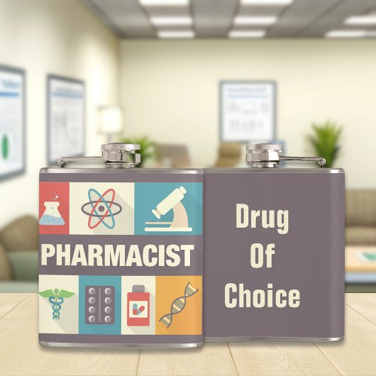 Iconic, beruflicher Apotheker Flachmann