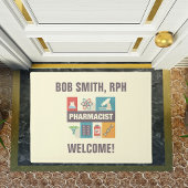 Iconic, beruflicher Apotheker Fußmatte