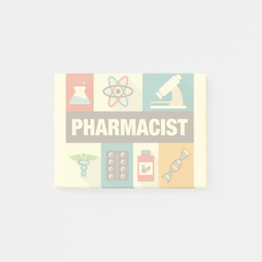 Iconic, beruflicher Apotheker Post-it Klebezettel (Vorderseite)