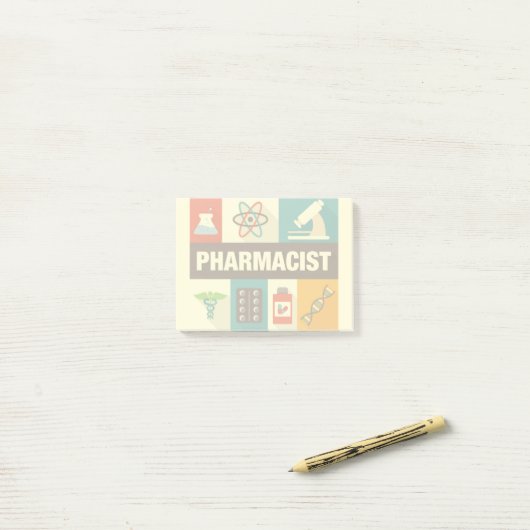 Iconic, beruflicher Apotheker Post-it Klebezettel (Auf Schreibtisch)