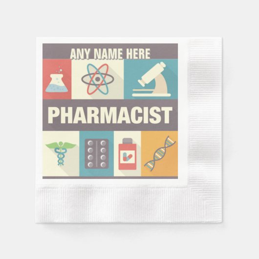 Iconic, beruflicher Apotheker Serviette (Vorderseite)