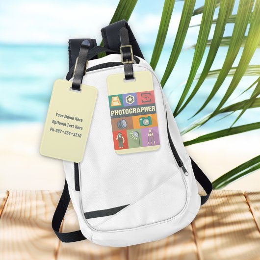 Iconic-beruflicher Fotograf Gepäckanhänger