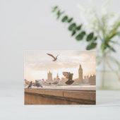 Iconic Big Ben und Westminster mit Tauben Postkarte (Stehend Vorderseite)