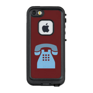 Iconic Blue Retro Telefon auf jeder Farbe LifeProof FRÄ’ iPhone SE/5/5s Hülle