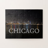 Iconic Chicago Skyline über Lake Michigan Puzzle (Horizontal)