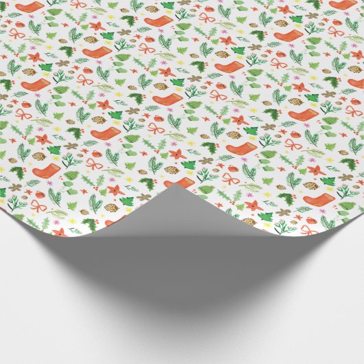 Iconic Christmas Favorite Things Gift Wrap Geschenkpapier (Ecke)