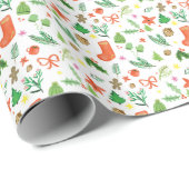 Iconic Christmas Favorite Things Gift Wrap Geschenkpapier (Rolleneckpunkt)