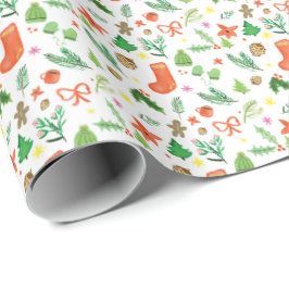 Iconic Christmas Favorite Things Gift Wrap Geschenkpapier