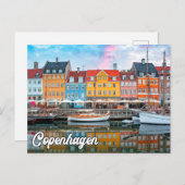 Iconic City Copenhagen, Dänemark Postkarte (Vorne/Hinten)