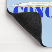 Iconic Concorde Jet mit fett blauer Typografie Mousepad (Ecke)