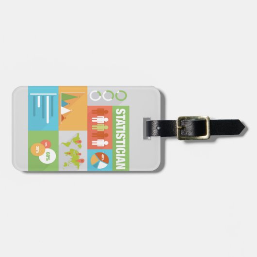 Iconic Design beruflicher Statistiker Gepäckanhänger (Vorderseite horizontal)