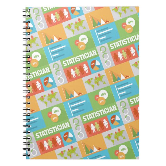 Iconic Design beruflicher Statistiker Notizblock (Vorderseite)