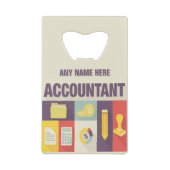 Iconic-Design des beruflichen Buchhalters Geldbeutel Flaschenöffner (Vorderseite)