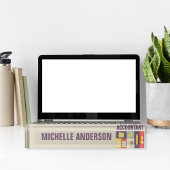 Iconic-Design des beruflichen Buchhalters Namensplakette