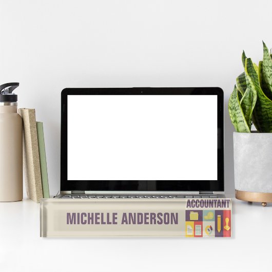 Iconic-Design des beruflichen Buchhalters Namensplakette