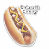 Iconic Detroit Coney Dog Sticker (Vorderseite)